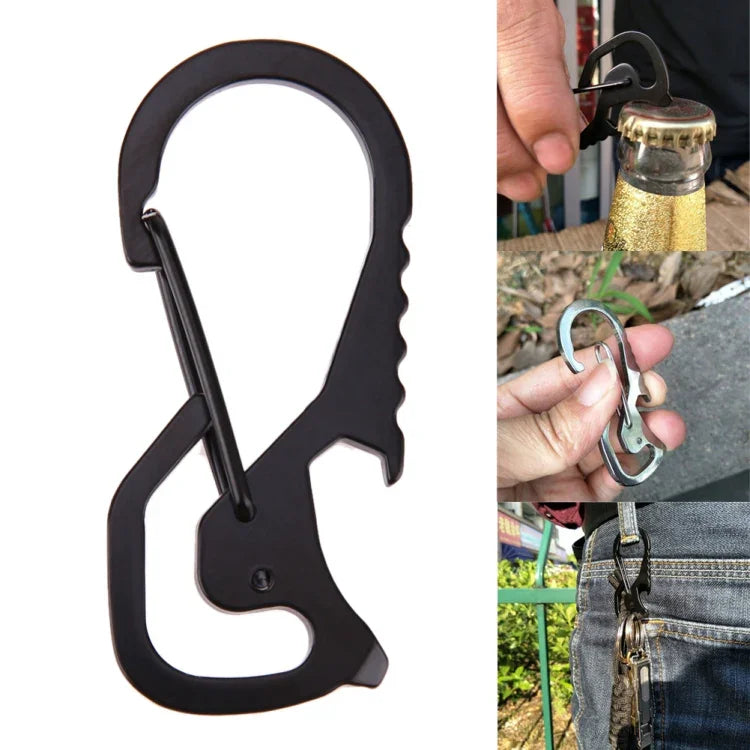 Outdoor-Werkzeuge Karabiner Sechskantschlüssel Flaschenöffner Schlüsselanhänger Kletterzubehör