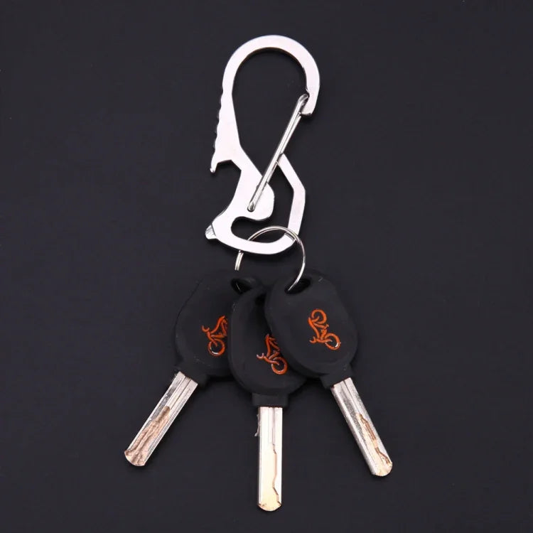 Outdoor-Werkzeuge Karabiner Sechskantschlüssel Flaschenöffner Schlüsselanhänger Kletterzubehör