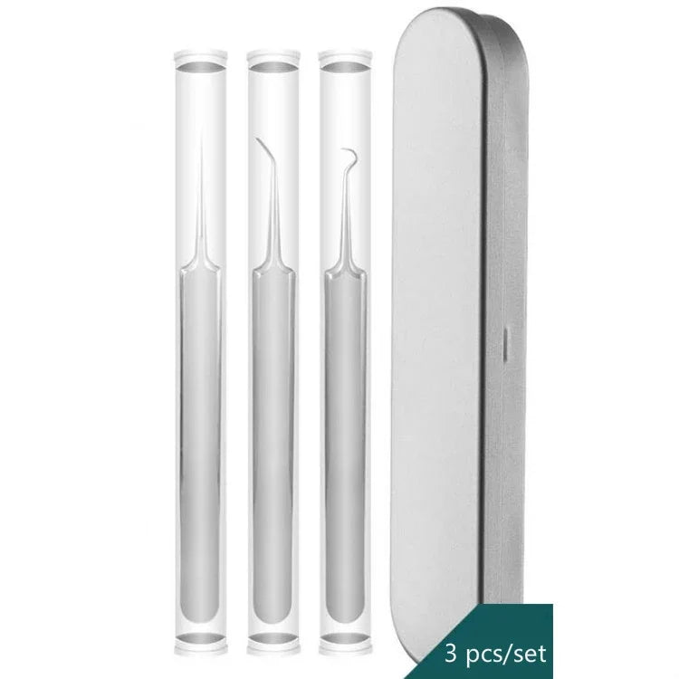 5tlg./Set Akne-Nadel Edelstahl Akne-Klemme Pickelentferner Mitesserentferner, 5-in-1