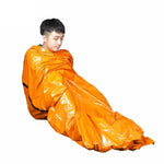 PE-Outdoor-Schlafsack für Katastrophenhilfe & Kälteschutz Wärmeisolierung & Wärme Notfallschlafsack, Grün, Orange