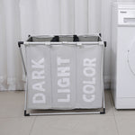 Faltbarer Wäschekorb-Organizer mit drei Fächern, Home Storage Basket, 3 Fächer