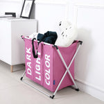 Faltbarer Wäschekorb-Organizer mit drei Fächern, Home Storage Basket, 3 Fächer