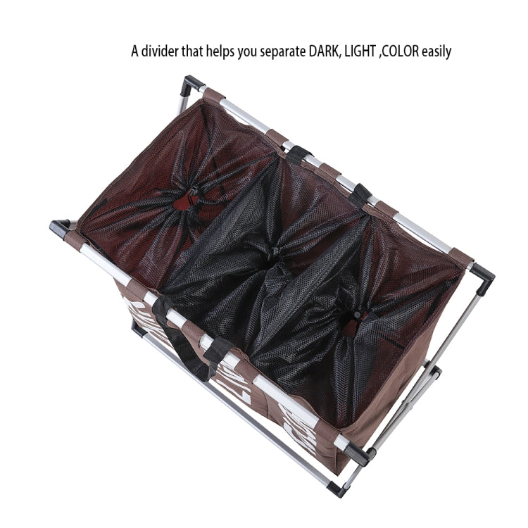 Faltbarer Wäschekorb-Organizer mit drei Fächern, Home Storage Basket, 3 Fächer