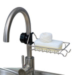 Wasserhahnregal Edelstahl Lochblech Freie Küchenspüle Aufbewahrungsregal Lappen Schwamm Abtropfgestell, Typ A, Typ B, Typ C
