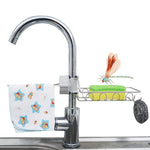Wasserhahnregal Edelstahl Lochblech Freie Küchenspüle Aufbewahrungsregal Lappen Schwamm Abtropfgestell, Typ A, Typ B, Typ C