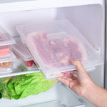 Kühlschrank-Abtropf-Frischhaltebox, Lebensmittel-Plastik-Siegel-Gefrierbox, Fisch-Frischhaltebox, 27x20x5,5cm, 27x11x6cm