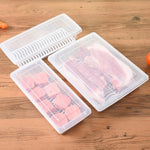 Kühlschrank-Abtropf-Frischhaltebox, Lebensmittel-Plastik-Siegel-Gefrierbox, Fisch-Frischhaltebox, 27x20x5,5cm, 27x11x6cm