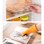 Kühlschrank-Abtropf-Frischhaltebox, Lebensmittel-Plastik-Siegel-Gefrierbox, Fisch-Frischhaltebox, 27x20x5,5cm, 27x11x6cm