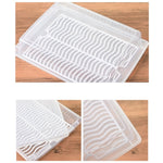 Kühlschrank-Abtropf-Frischhaltebox, Lebensmittel-Plastik-Siegel-Gefrierbox, Fisch-Frischhaltebox, 27x20x5,5cm, 27x11x6cm