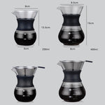 Hitzebeständige Kaffeemaschine, 200ml mit Sieb, 400ml mit Sieb, 200ml ohne Sieb, 400ml ohne Sieb