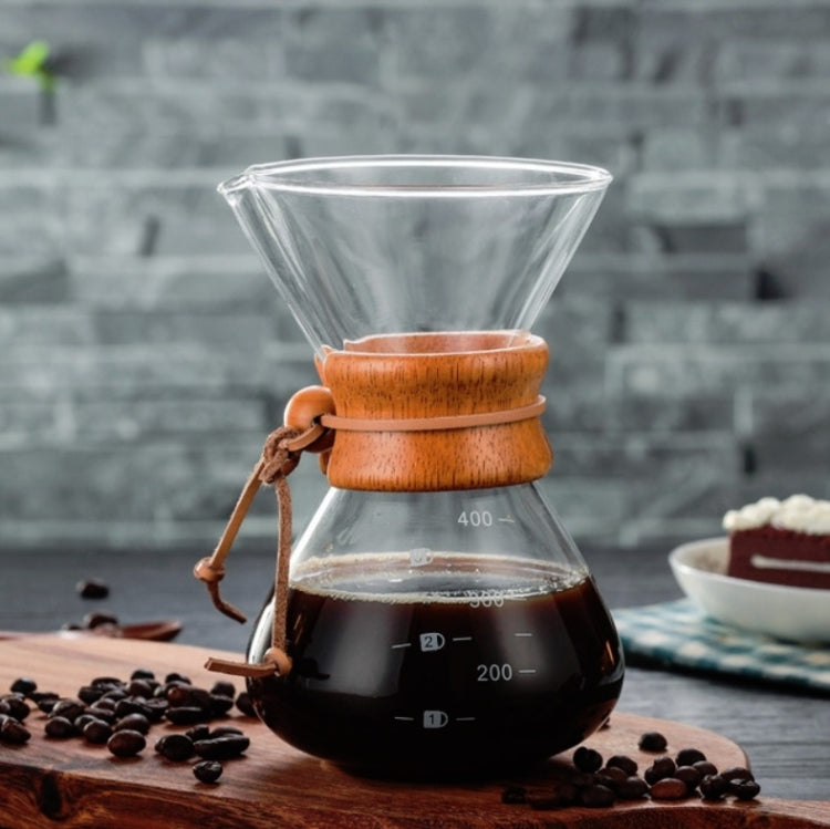 Hand-Kaffeekanne Hochtemperaturbeständig 400ml Glaskaffeekanne, Kanne ohne Sieb, Kanne mit Sieb