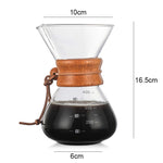 Hand-Kaffeekanne Hochtemperaturbeständig 400ml Glaskaffeekanne, Kanne ohne Sieb, Kanne mit Sieb