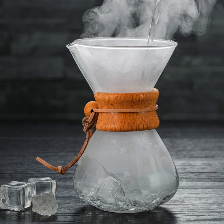 Hand-Kaffeekanne Hochtemperaturbeständig 400ml Glaskaffeekanne, Kanne ohne Sieb, Kanne mit Sieb