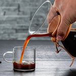 Hand-Kaffeekanne Hochtemperaturbeständig 400ml Glaskaffeekanne, Kanne ohne Sieb, Kanne mit Sieb