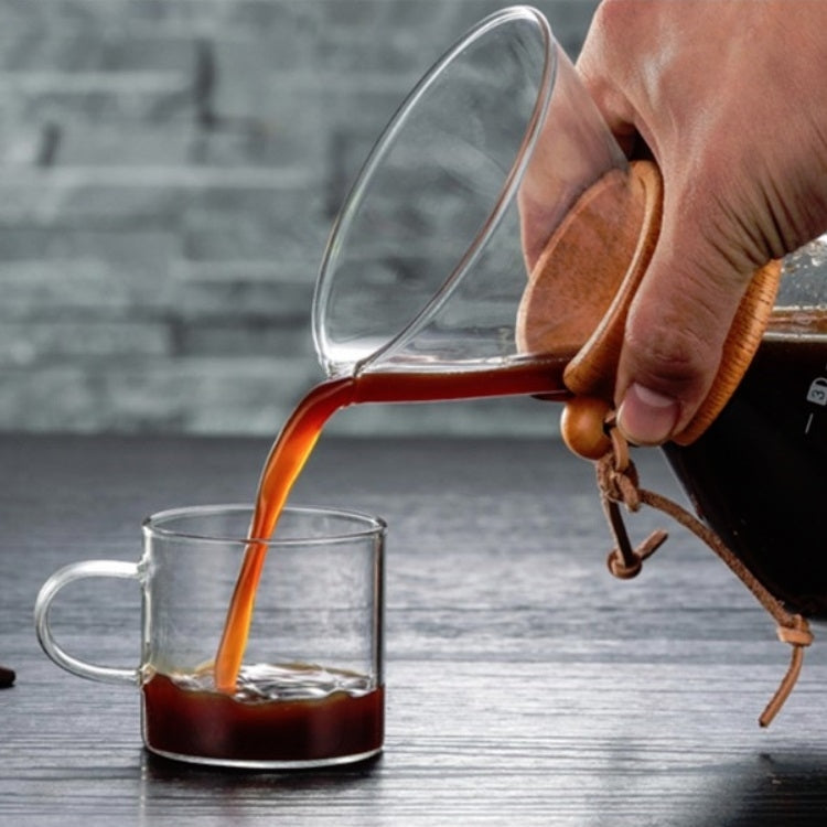 Hand-Kaffeekanne Hochtemperaturbeständig 400ml Glaskaffeekanne, Kanne ohne Sieb, Kanne mit Sieb