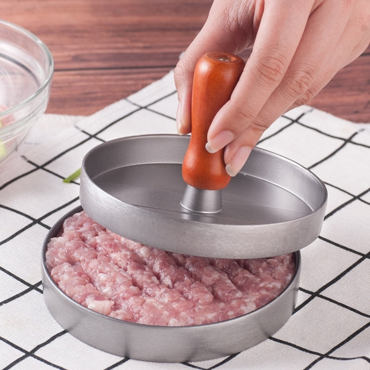 Burgerfleischpresse Fleischfrikadellenform Fleischpresse Burger Maker, 1 Stück brauner Griff