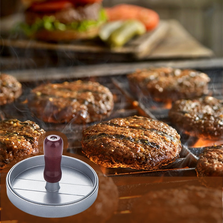 Burgerfleischpresse Fleischfrikadellenform Fleischpresse Burger Maker, 1 Stück brauner Griff