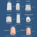 5er-Set Zehenschutzkappen für Hühneraugen, Farbe zufällig, geschlossen, offen, Zehenkappe, geschlossen (klein), geschlossen (groß), offen (klein), offen (groß), verdickte Zehenkappe