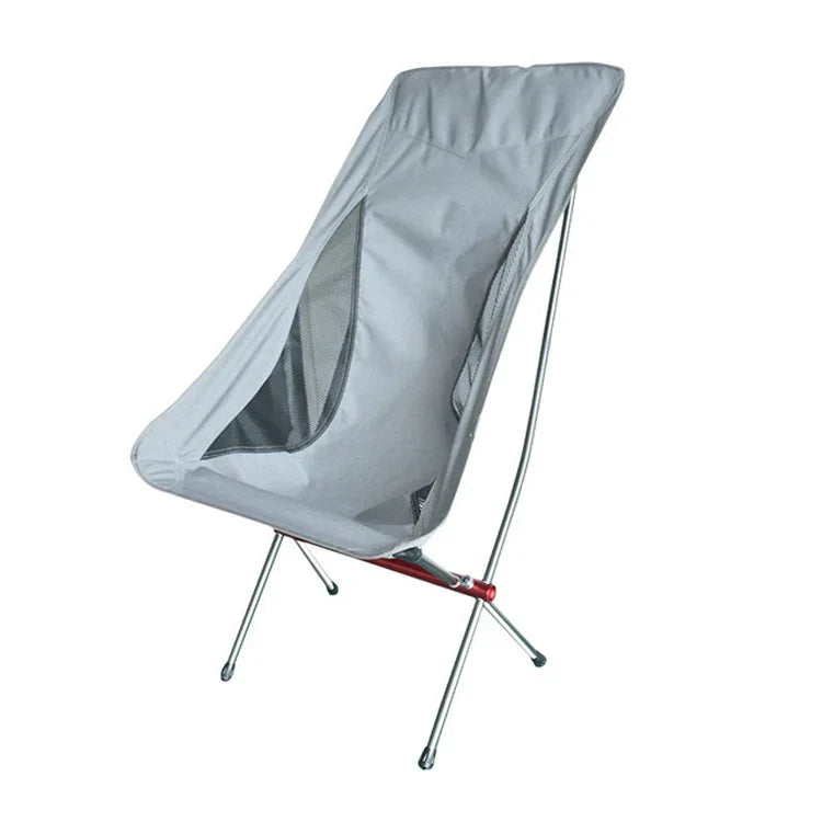 Outdoor Tragbarer Klappstuhl Ultraleicht Aluminiumlegierung Mondstuhl Camping Strandstuhl, Reisgraue Oberfläche-Roter Hintergrund, Schwarze Oberfläche-Roter Hintergrund, Schwarze Oberfläche-Blauer Hintergrund