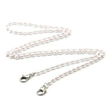 Maskenband Handgemachte Kristallperlenkette Anti-Drop-Hängende Brillenband, Weiß
