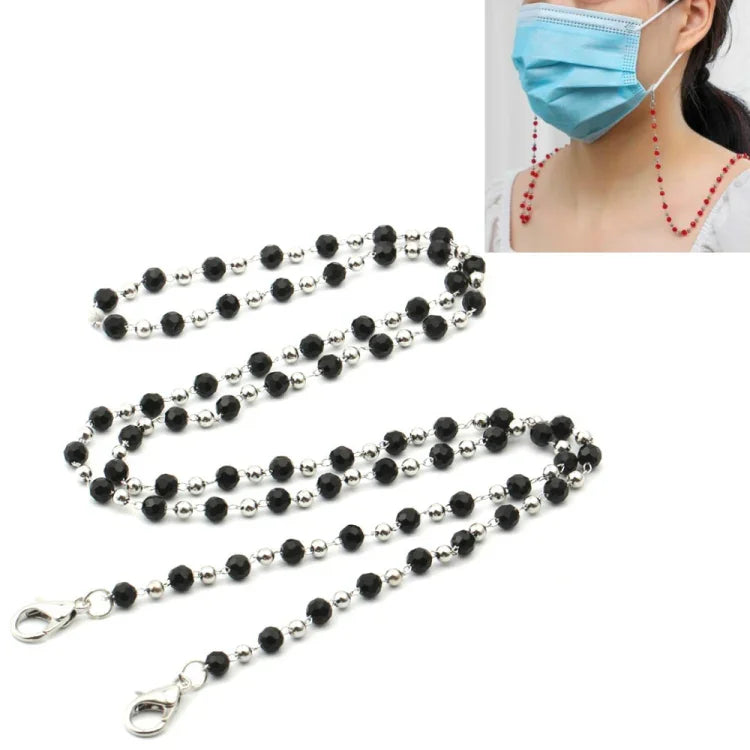 Halskette personalisiert handgefertigt Kristallperlenkette Masken-Anti-Verlust-Lanyard Brillenband