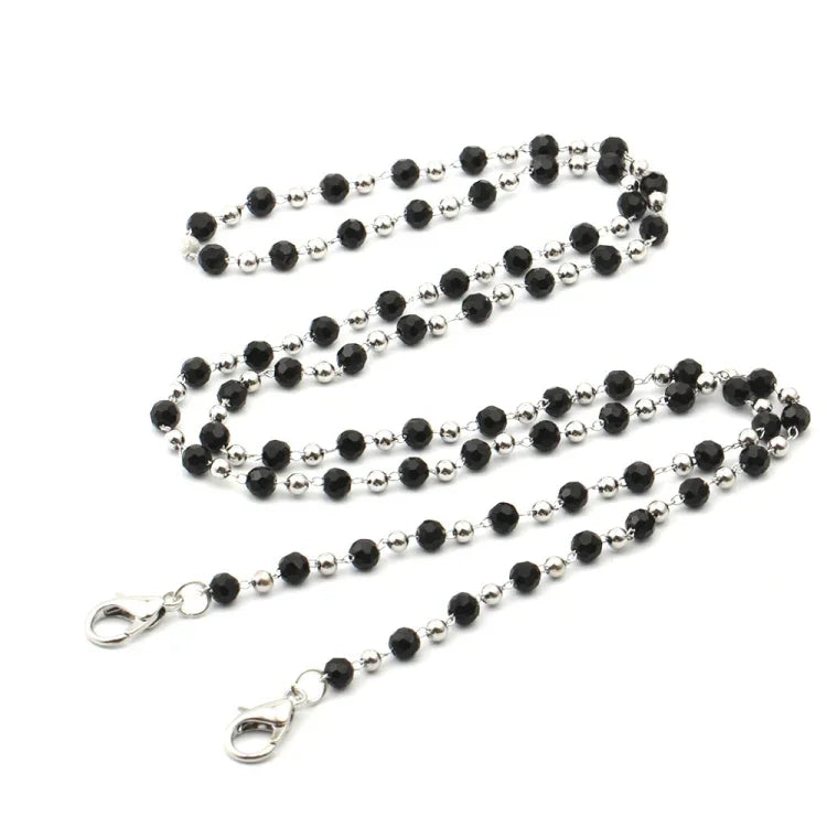 Halskette personalisiert handgefertigt Kristallperlenkette Masken-Anti-Verlust-Lanyard Brillenband