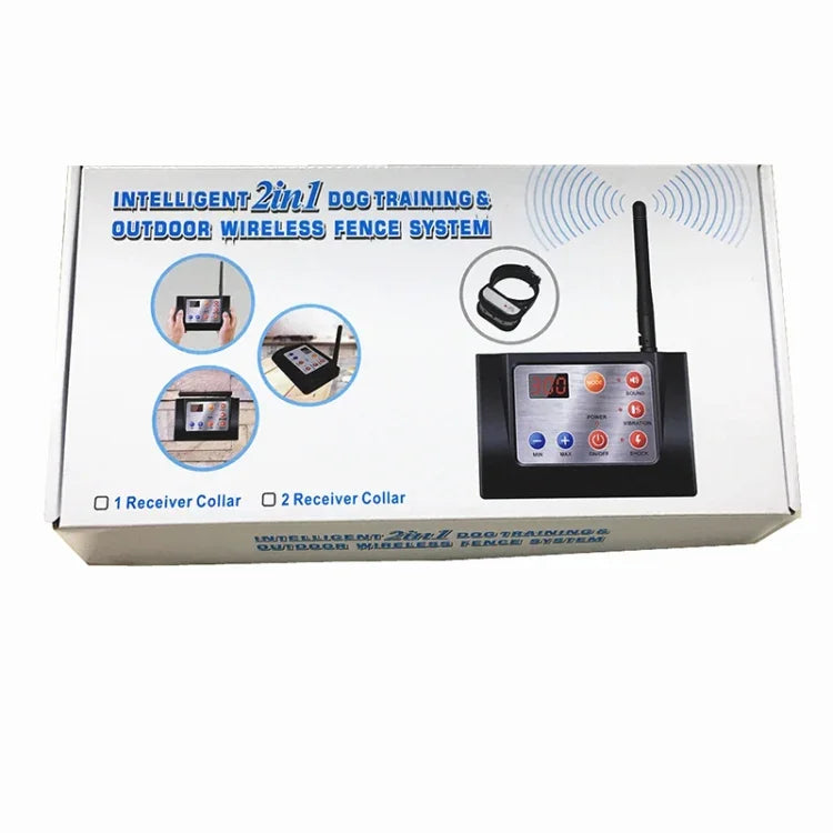 2-in-1 Smart Wireless Waterproof Zaunfernbedienung Hundetrainer mit Halsband, 420G, 580G, 700G