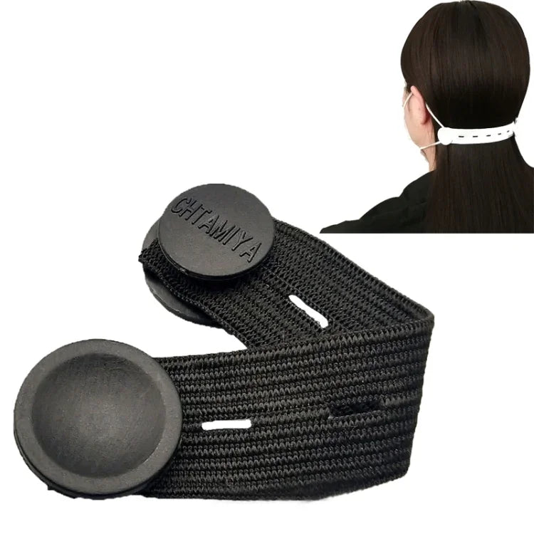 Masken Haken Verstellbare Schnalle Ohrenschützende Maske Anti-Squeeze Ohr Lanyard Verlängerung Ohrseil, Weiß, Schwarz