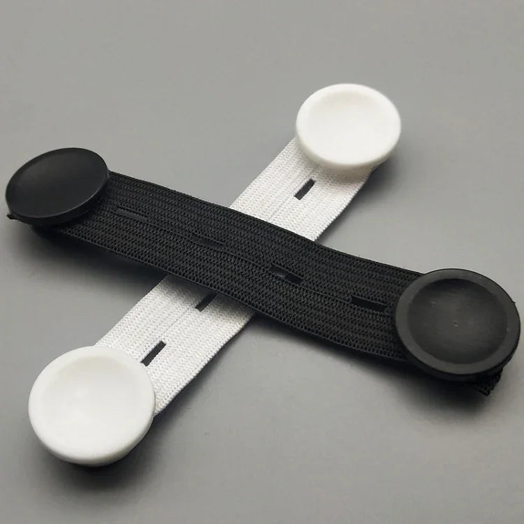 Masken Haken Verstellbare Schnalle Ohrenschützende Maske Anti-Squeeze Ohr Lanyard Verlängerung Ohrseil, Weiß, Schwarz
