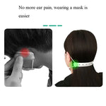 Masken Haken Verstellbare Schnalle Ohrenschützende Maske Anti-Squeeze Ohr Lanyard Verlängerung Ohrseil, Weiß, Schwarz