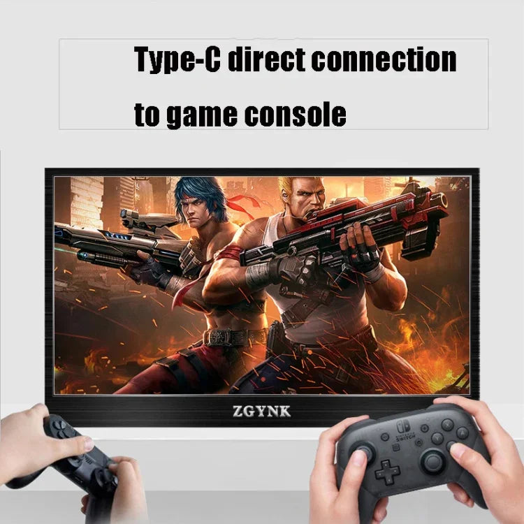 ZGYNK TPZ1303 Type-c Portable Computer Extender Display, US Plug, 11.6 inch 1920x1080, 13.3 inch 1920x1080, 13.3 inch 2560x1400, 14.1 inch 2560x1400, 15.6 inch 1920x1080, 15.6 inch 3840x2160