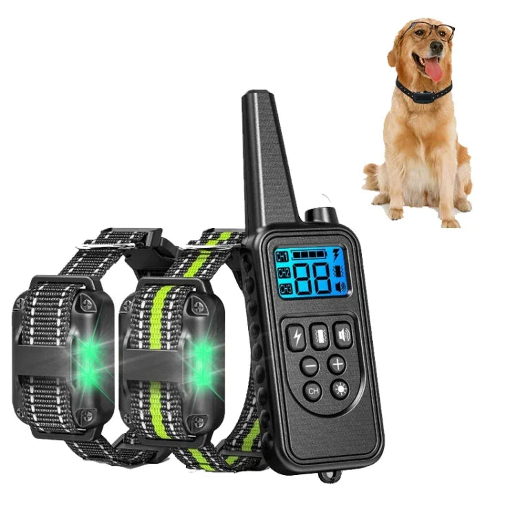 Bellstopper Hundehalsband mit Fernbedienung, Hundeerziehungsgerät, 880-1 Schwarz, 880-1 Grün, 880-2, 880-3