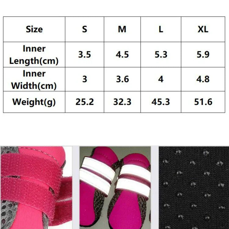 4-in-1-Haustierschuhe, Hundeschuhe, Laufschuhe für kleine Hunde, Haustierbedarf, Größen: S, M, L, XL