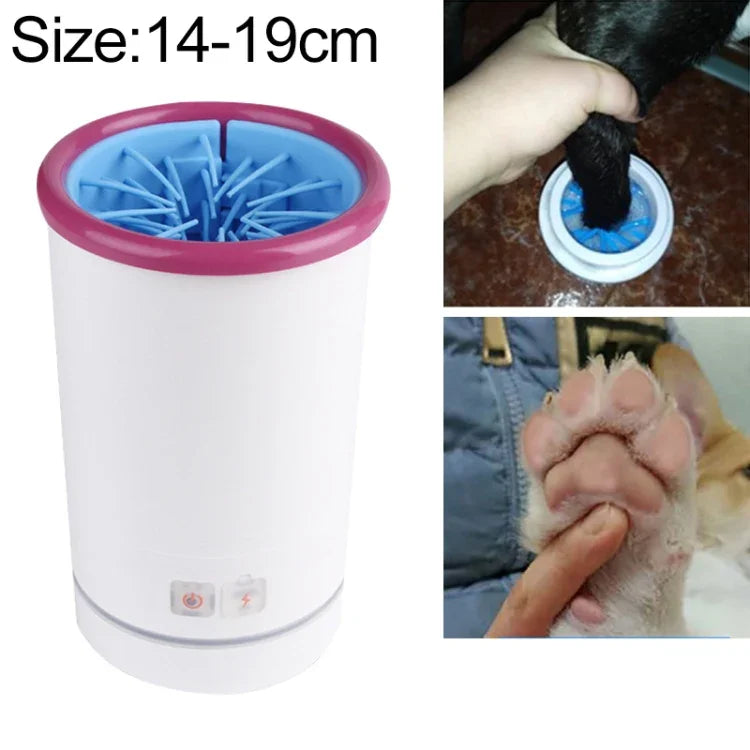 Haustier Automatische Fußwaschschale Katzen Hunde Extremitäten Reinigungsartefakt, S 6-11cm, L 14-19cm, M 10-14cm