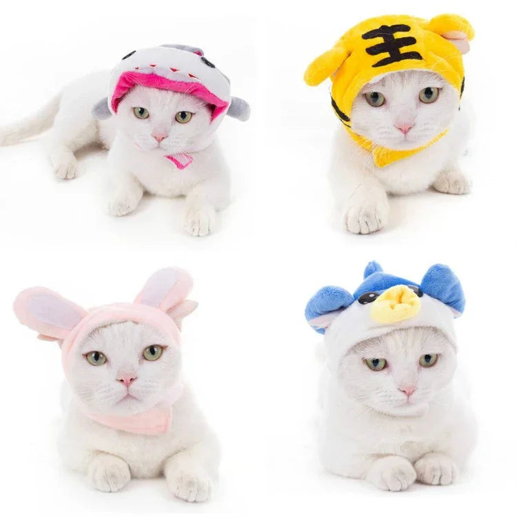 Weiche Katzen-Kopfbedeckung, Katzen-Hunde-Mütze, XS, S, M, L