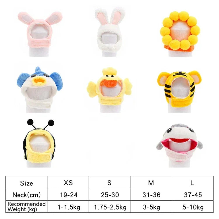 Weiche Katzen-Kopfbedeckung, Katzen-Hunde-Mütze, XS, S, M, L
