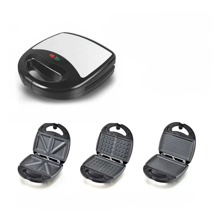 3-in-1-Sandwichmaker, Multifunktions-Waffeleisen, Panini-Frühstücksmaker, EU-Stecker, 3-in-1-Sandwichmaker