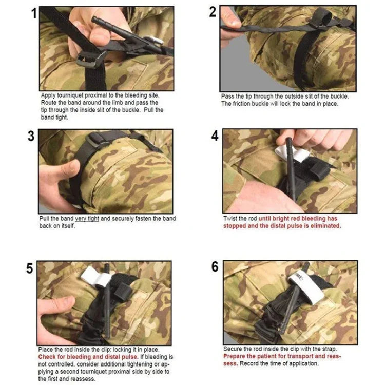 Tragbares Outdoor Einhand-Notfall-Schnallen-Arterien-Tourniquet, Arterien-Tourniquet