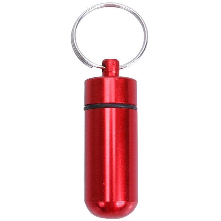 10 Stück tragbare, versiegelte, wasserdichte Erste-Hilfe-Pillenflasche aus Aluminiumlegierung mit Schlüsselanhänger