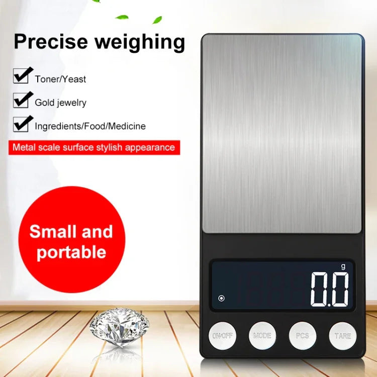 Hochpräzise elektronische Waage, Mini tragbare Schmuck-Medizinwaage, 500g/0,1g, 100g/0,01g, 200g/0,01g, 300g/0,01g, 500g/0,01g, 1000g/0,1g