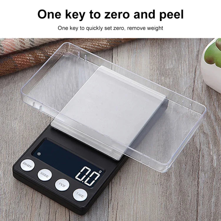 Hochpräzise elektronische Waage, Mini tragbare Schmuck-Medizinwaage, 500g/0,1g, 100g/0,01g, 200g/0,01g, 300g/0,01g, 500g/0,01g, 1000g/0,1g