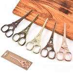 Stainless Steel Eiffel Tower Scissors Handmade Thread Tea Bag Scissors, Green Bronze, Black Titanium, Rose Gold, Golden, Red Bronze