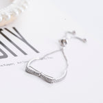925 Sterlingsilber Armband Schleife Mädchen Stretcharmband