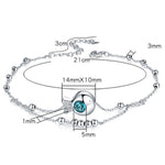 S925 Sterlingsilber eingelegte Zirkon Mädchen-Fußschmuck Doppelte runde Perlen-Fußkette, Roségold, Weißgold