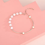 S925 Sterlingsilber Natürliches Kristall-Opal-Armband Liebesarmband, Platin, Gold, Roségold