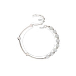 S925 Sterlingsilber Natürliches Kristall-Opal-Armband Liebesarmband, Platin, Gold, Roségold