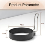 2er-Pack Eierring Eisen-Sprühbeschichtung Antihaft-Rundes Omelett-Modell Omelett-Form mit Pinsel, 4er-Pack