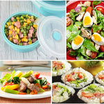 Mikrowellen-tragbare Klapp-Lunchbox Runde Silikon-Lunchbox, zufällige Farblieferung, Fassungsvermögen: 350 ml, 350 ml, 500 ml, 800 ml, 1200 ml