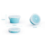 Mikrowellen-tragbare Klapp-Lunchbox Runde Silikon-Lunchbox, zufällige Farblieferung, Fassungsvermögen: 350 ml, 350 ml, 500 ml, 800 ml, 1200 ml