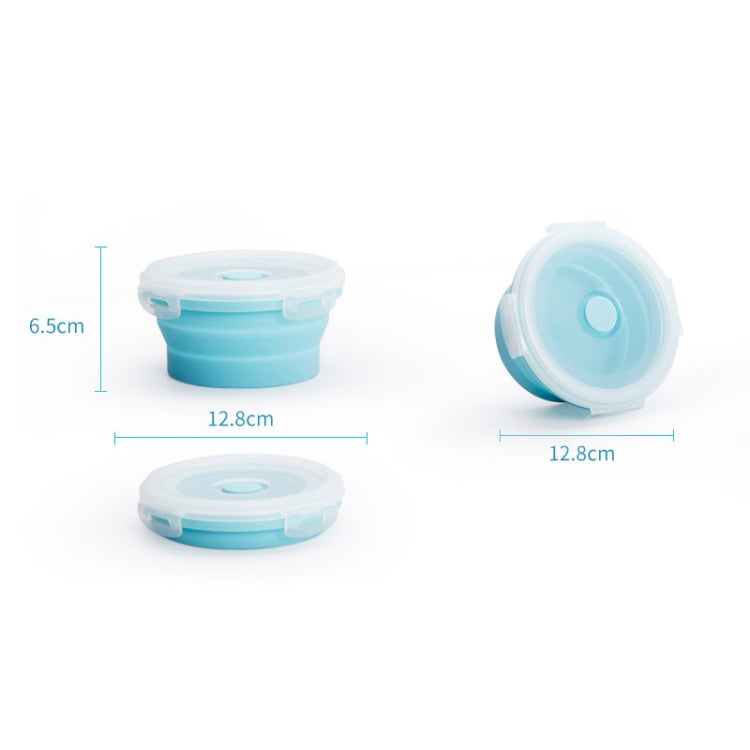 Mikrowellen-tragbare Klapp-Lunchbox Runde Silikon-Lunchbox, zufällige Farblieferung, Fassungsvermögen: 350 ml, 350 ml, 500 ml, 800 ml, 1200 ml